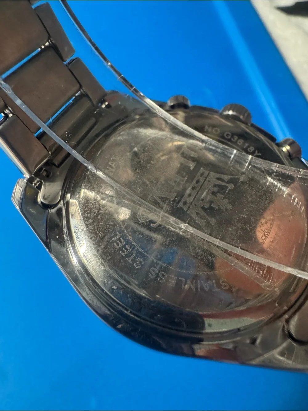 OLEVS Turquoise Dial Chronograph Watch